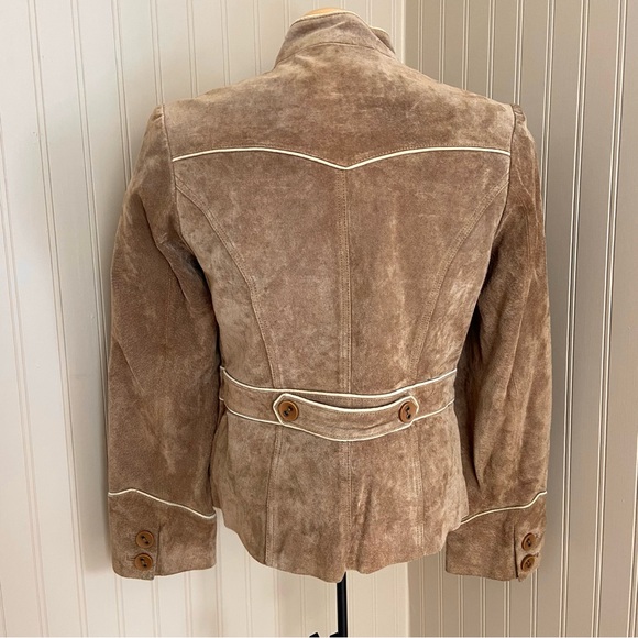 Vintage Le Chateau Y2K 70s Style Suede Leather Jacket Women’s Size Medium - Picture 4 of 10